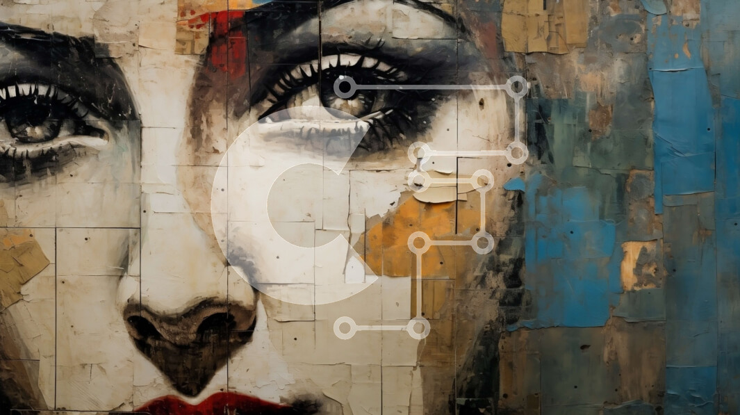 Intra Συλλεκτικό Ξύλινο Παζλ Plywood  4mm - Κομψό πορτρέτο μιας γυναίκας με χαμόγελο και σγουρά μαλλιά Σε Ξύλινο Κουτί - Διαστάσεις Puzzle: 10x10 cm – 25 κομμάτια