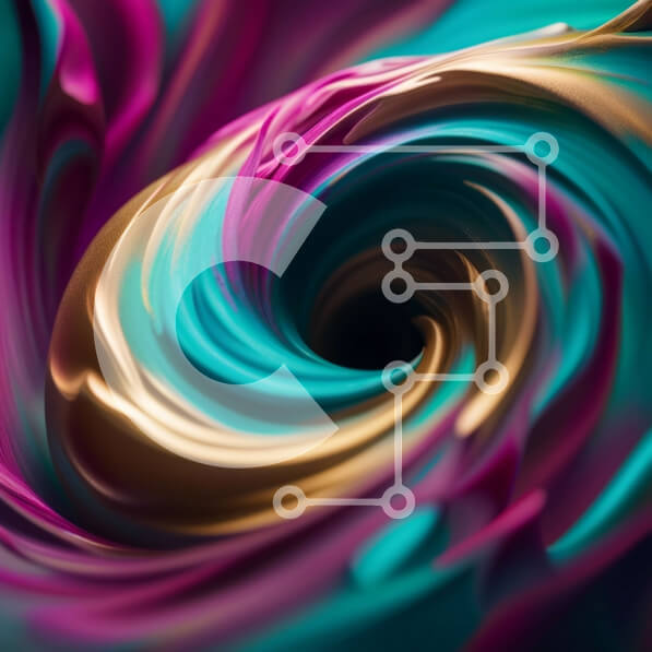 Intra Συλλεκτικό Ξύλινο Παζλ Plywood  4mm - Σαγηνευτική εικόνα μιας αφηρημένης περιστρεφόμενης δίνης σε ζωηρά χρώματα Σε Ξύλινο Κουτί - Διαστάσεις Puzzle: 10x10 cm – 25 κομμάτια