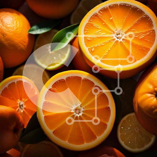 Σετ των 2 Intra Συλλεκτικό Ξύλινο Παζλ Plywood  4mm - Πολύχρωμη διάταξη πορτοκαλιών και λεμονιών σε κύκλο Σε Ξύλινο Κουτί - Διαστάσεις: 10x10 cm – 25 κομμάτια