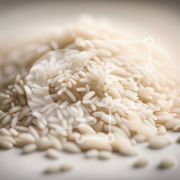 Σετ των 2 Intra Συλλεκτικό Ξύλινο Παζλ Plywood  4mm - Σωρός λευκού ρυζιού σε καθαρή λευκή επιφάνεια Σε Ξύλινο Κουτί - Διαστάσεις: 10x10 cm – 25 κομμάτια