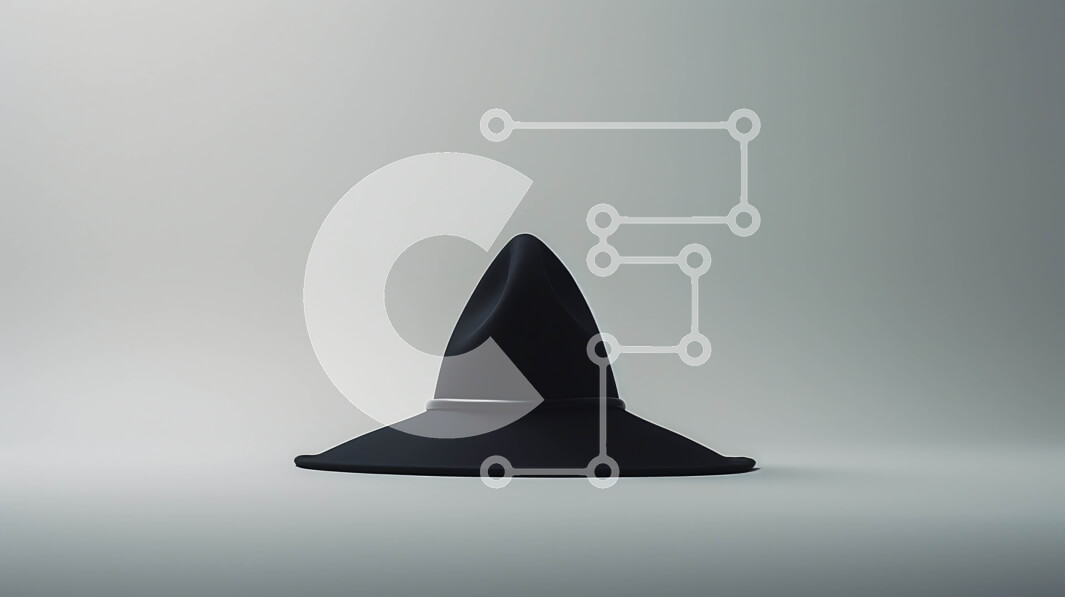 Intra Συλλεκτικό Ξύλινο Παζλ Plywood  4mm - Μαύρο καπέλο μάγισσας σε γκρι φόντο Σε Ξύλινο Κουτί - Διαστάσεις: 10x10 cm – 25 κομμάτια