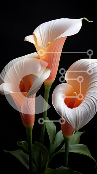 Σετ των 2 Intra Συλλεκτικό Ξύλινο Παζλ Plywood  4mm - Όμορφη εικόνα λευκών και πορτοκαλί κρίνων Calla σε ένα βάζο Σε Ξύλινο Κουτί - Διαστάσεις: 10x10 cm – 25 κομμάτια