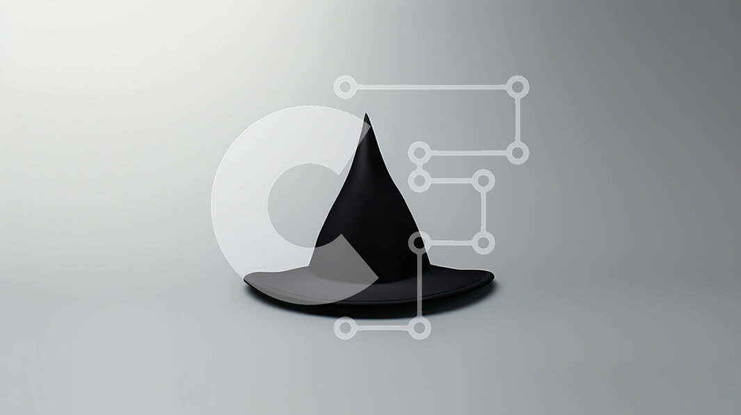 Intra Συλλεκτικό Ξύλινο Παζλ Plywood  4mm - Μαύρο καπέλο μάγισσας σε λευκή επιφάνεια Σε Ξύλινο Κουτί - Διαστάσεις Puzzle: 10x10 cm – 25 κομμάτια