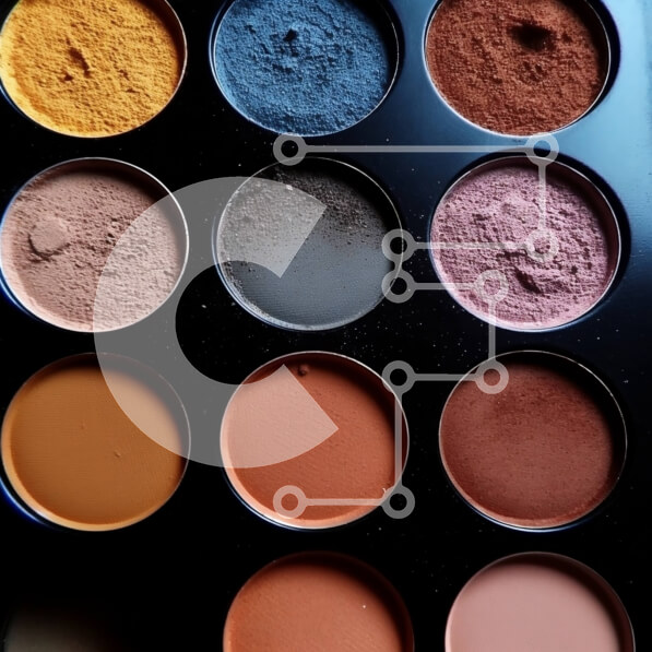 Σετ των 2 Intra Συλλεκτικό Ξύλινο Παζλ Plywood  4mm - Εκπληκτική παλέτα σκιών ματιών σε ζεστούς τόνους Σε Ξύλινο Κουτί - Διαστάσεις: 10x10 cm – 25 κομμάτια