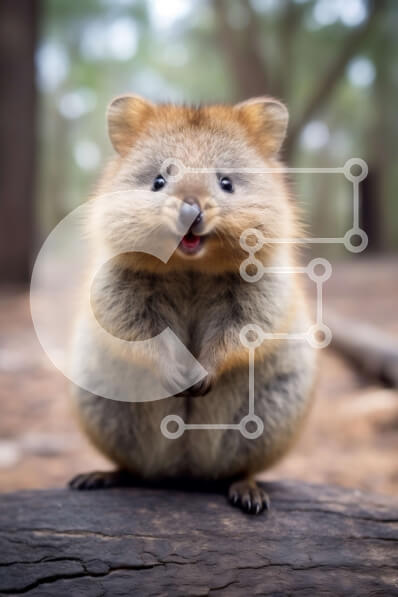 Σετ των 2 Intra Συλλεκτικό Ξύλινο Παζλ Plywood  4mm - Αξιολάτρευτη εικόνα ενός μικρού καφέ μαρσιποφόρου σε ένα δάσος Σε Ξύλινο Κουτί - Διαστάσεις: 10x10 cm – 25 κομμάτια