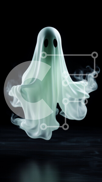 Intra Συλλεκτικό Ξύλινο Παζλ Plywood  4mm - Scary Ghost with Smoke Σε Ξύλινο Κουτί - Διαστάσεις: 10x10 cm – 25 κομμάτια