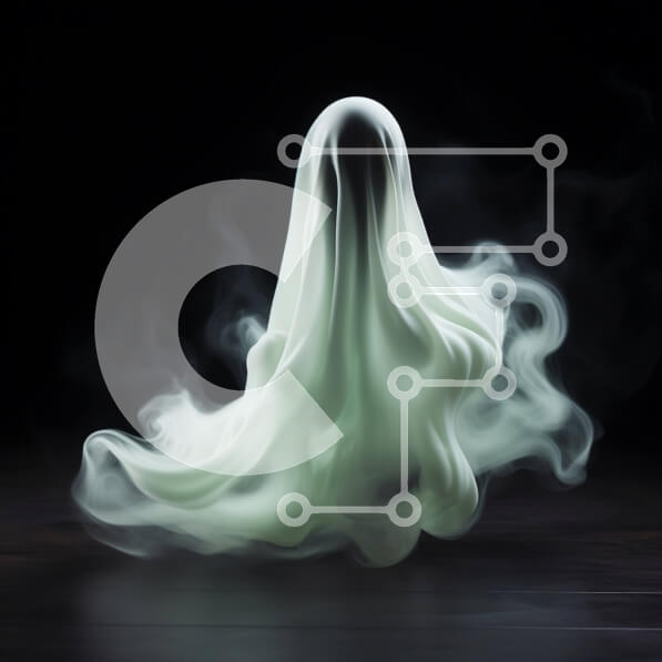 Intra Συλλεκτικό Ξύλινο Παζλ Plywood  4mm - Μυστηριώδες φάντασμα που επιπλέει στον αέρα με καπνό να εκπέμπεται Σε Ξύλινο Κουτί - Διαστάσεις Puzzle: 10x10 cm – 25 κομμάτια