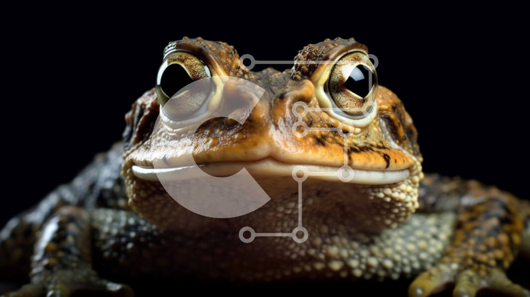 Σετ των 2 Intra Συλλεκτικό Ξύλινο Παζλ Plywood  4mm - Κοντινή φωτογραφία ενός φρύνου με ανώμαλο δέρμα και μεγάλα μάτια Σε Ξύλινο Κουτί - Διαστάσεις: 10x10 cm – 25 κομμάτια