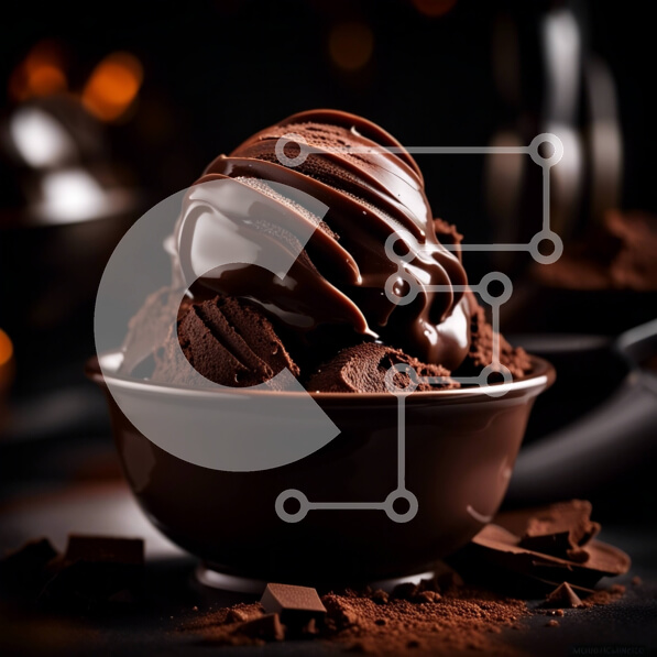 Σετ των 2 Intra Συλλεκτικό Ξύλινο Παζλ Plywood  4mm - Αφεθείτε στον πλούτο του παγωτού σοκολάτας με σάλτσα και τρίμματα Σε Ξύλινο Κουτί - Διαστάσεις: 10x10 cm – 25 κομμάτια