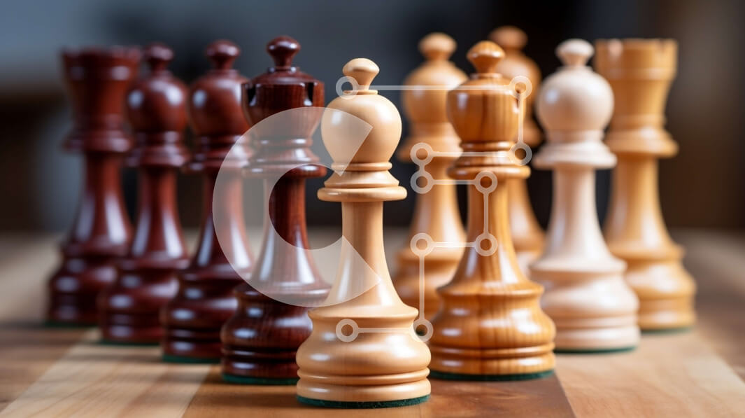 Intra Συλλεκτικό Ξύλινο Παζλ Plywood  4mm - Ξύλινη σκακιέρα με σκάκι Σε Ξύλινο Κουτί - Διαστάσεις Puzzle: 10x10 cm – 25 κομμάτια