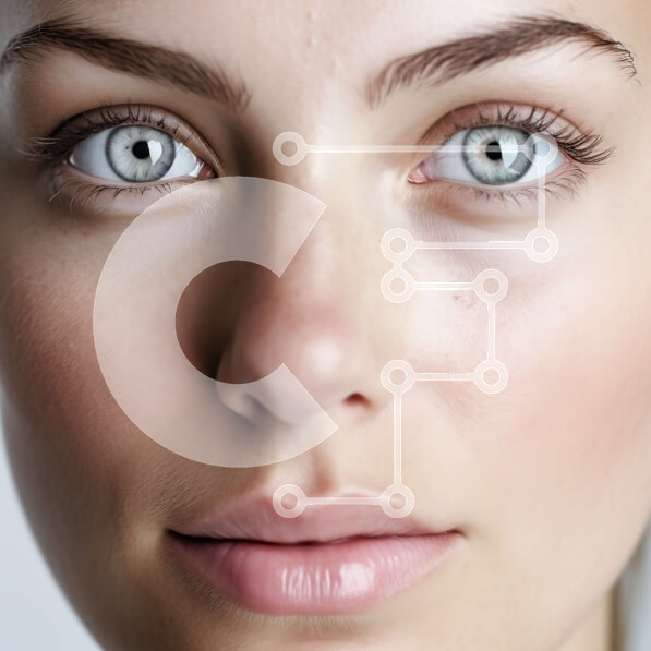 Intra Συλλεκτικό Ξύλινο Παζλ Plywood  4mm - Όμορφο πορτρέτο μιας νεαρής γυναίκας με φωτεινά μπλε μάτια και μακριά ξανθά μαλλιά Σε Ξύλινο Κουτί - Διαστάσεις Puzzle: 10x10 cm – 25 κομμάτια