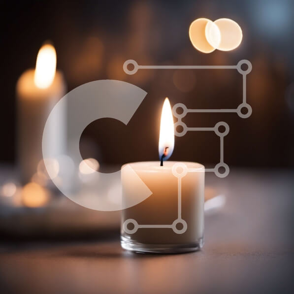 Intra Συλλεκτικό Ξύλινο Παζλ Plywood  4mm - Αναμμένα κεριά σε ένα σκούρο ξύλινο τραπέζι Σε Ξύλινο Κουτί - Διαστάσεις Puzzle: 10x10 cm – 25 κομμάτια