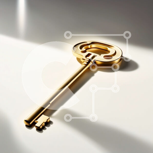 Intra Συλλεκτικό Ξύλινο Παζλ Plywood  4mm - Εικόνα κλειδιού - Χρυσό κλειδί σε καθαρό λευκό φόντο Σε Ξύλινο Κουτί - Διαστάσεις: 10x10 cm – 25 κομμάτια