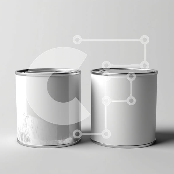 Intra Συλλεκτικό Ξύλινο Παζλ Plywood  4mm - Δοχεία λευκού χρώματος σε γκρίζα επιφάνεια - Φωτογραφία Αρχείου Σε Ξύλινο Κουτί - Διαστάσεις: 10x10 cm – 25 κομμάτια