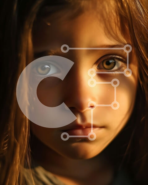 Intra Συλλεκτικό Ξύλινο Παζλ Plywood  4mm - Σοβαρό αλλά γοητευτικό πορτρέτο μιας νεαρής κοπέλας με σπαστά καστανά μαλλιά Σε Ξύλινο Κουτί - Διαστάσεις Puzzle: 10x10 cm – 25 κομμάτια