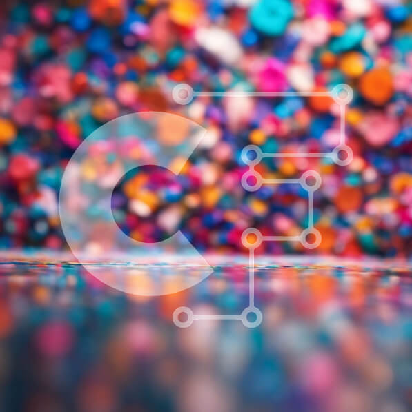 Intra Συλλεκτικό Ξύλινο Παζλ Plywood  4mm - Πολύχρωμες κουκκίδες φόντο Σε Ξύλινο Κουτί - Διαστάσεις Puzzle: 10x10 cm – 25 κομμάτια