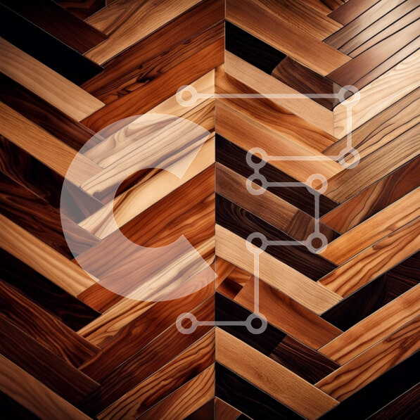 Intra Συλλεκτικό Ξύλινο Παζλ Plywood  4mm - Κομψό ξύλινο δάπεδο ψαροκόκαλο για το εσωτερικό σας σχέδιο Σε Ξύλινο Κουτί - Διαστάσεις Puzzle: 10x10 cm – 25 κομμάτια