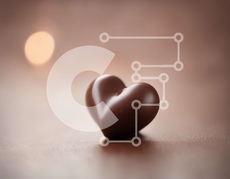 Σετ των 2 Intra Συλλεκτικό Ξύλινο Παζλ Plywood  4mm - Μονή καρδιά σοκολάτας σε ανάγλυφη επιφάνεια Σε Ξύλινο Κουτί - Διαστάσεις: 10x10 cm – 25 κομμάτια