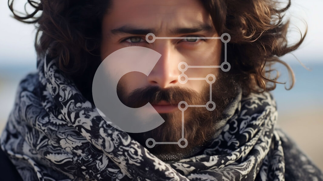 Intra Συλλεκτικό Ξύλινο Παζλ Plywood  4mm - Πορτρέτο ενός σοβαρού άνδρα με μακριά σγουρά μαλλιά και γένια Σε Ξύλινο Κουτί - Διαστάσεις Puzzle: 10x10 cm – 25 κομμάτια