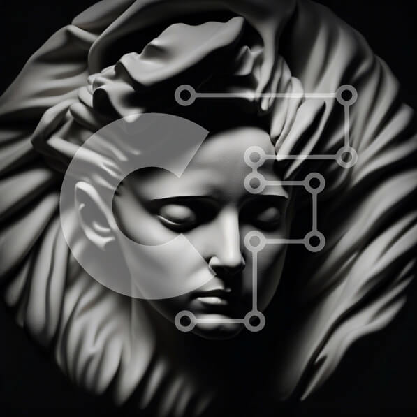 Σετ των 2 Intra Συλλεκτικό Ξύλινο Παζλ Plywood  4mm - Ήρεμη εικόνα μιας γυναίκας με κλειστά μάτια και σγουρά μαλλιά Σε Ξύλινο Κουτί - Διαστάσεις: 10x10 cm – 25 κομμάτια