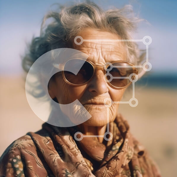 Intra Συλλεκτικό Ξύλινο Παζλ Plywood  4mm - Όμορφη εικόνα μιας ηλικιωμένης γυναίκας που απολαμβάνει τη θέα του ωκεανού στην παραλία Σε Ξύλινο Κουτί - Διαστάσεις: 10x10 cm – 25 κομμάτια