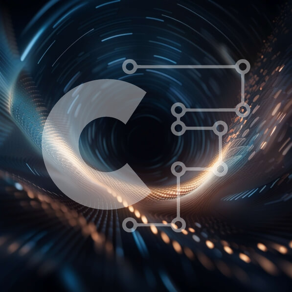 Intra Συλλεκτικό Ξύλινο Παζλ Plywood  4mm - Puzzle με Θέμα Abstract Art: Dark Swirling Vortex of Light and Color Σε Ξύλινο Κουτί - Διαστάσεις Puzzle: 10x10 cm – 25 κομμάτια