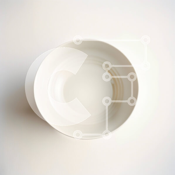 Intra Συλλεκτικό Ξύλινο Παζλ Plywood  4mm - Μινιμαλιστική εικόνα ενός άδειου κεραμικού μπολ σε μια ανοιχτόχρωμη επιφάνεια Σε Ξύλινο Κουτί - Διαστάσεις: 10x10 cm – 25 κομμάτια