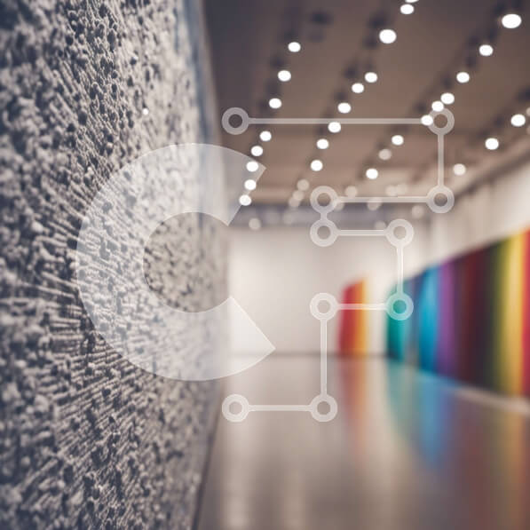 Intra Συλλεκτικό Ξύλινο Παζλ Plywood  4mm - Πολύχρωμο διάδρομος με αφηρημένες ζωγραφιές Σε Ξύλινο Κουτί - Διαστάσεις Puzzle: 10x10 cm – 25 κομμάτια