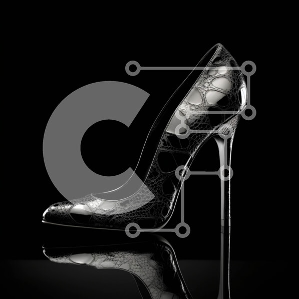 Σετ των 2 Intra Συλλεκτικό Ξύλινο Παζλ Plywood  4mm - Τρομακτικό μαύρο ψηλοτάκουνο παπούτσι με λεπτομέρειες από τον ιστό της αράχνης Σε Ξύλινο Κουτί - Διαστάσεις: 10x10 cm – 25 κομμάτια