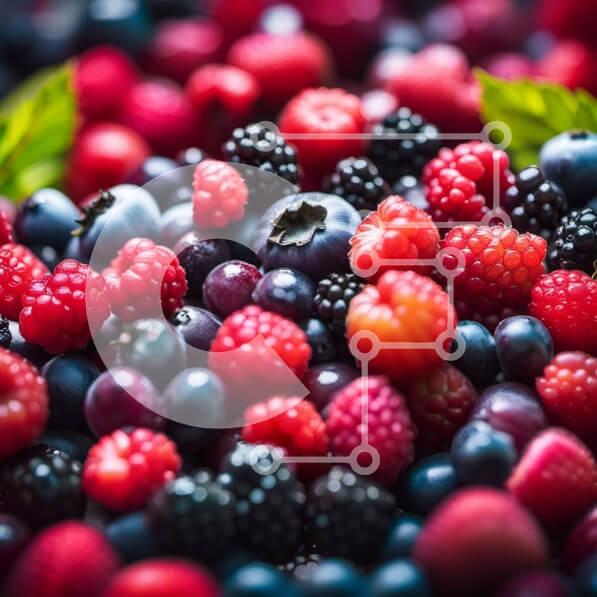 Σετ των 2 Intra Συλλεκτικό Ξύλινο Παζλ Plywood  4mm - Νόστιμα και φρέσκα μούρα - κόκκινα σμέουρα, βατόμουρα, βατόμουρα Σε Ξύλινο Κουτί - Διαστάσεις: 10x10 cm – 25 κομμάτια