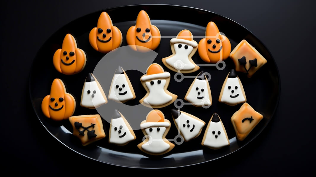 Σετ των 2 Intra Συλλεκτικό Ξύλινο Παζλ Plywood  4mm - Μπισκότα με θέμα το Halloween με κολοκύθες, φαντάσματα και μάγισσες Σε Ξύλινο Κουτί - Διαστάσεις: 10x10 cm – 25 κομμάτια