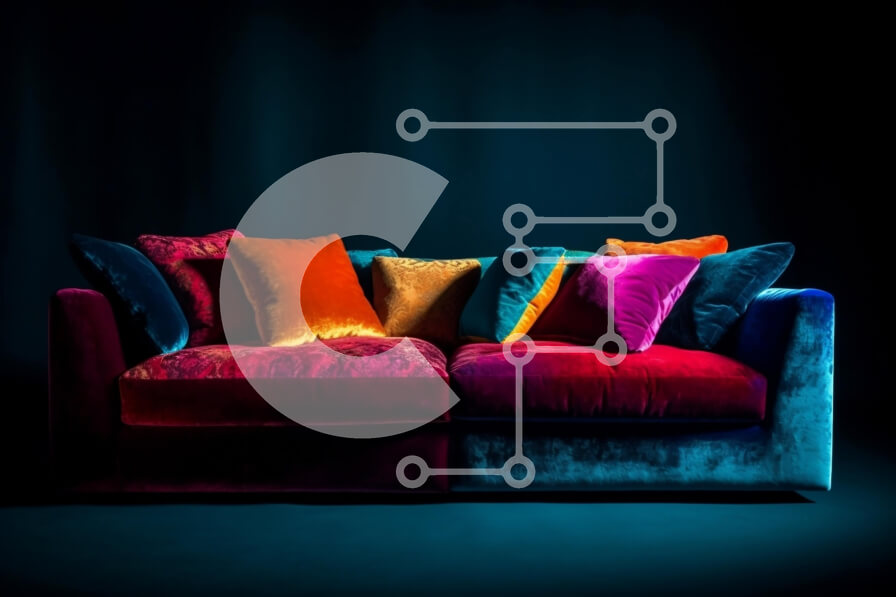 Intra Συλλεκτικό Ξύλινο Παζλ Plywood  4mm - Φιλόξενο και άνετο σαλόνι με πολύχρωμο καναπέ και μαξιλάρια Σε Ξύλινο Κουτί - Διαστάσεις Puzzle: 10x10 cm – 25 κομμάτια