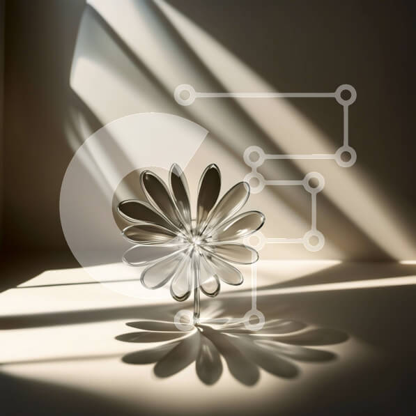 Intra Συλλεκτικό Ξύλινο Παζλ Plywood  4mm - Όμορφη εικόνα μιας λευκής μαργαρίτας σε ένα διαφανές γυάλινο βάζο Σε Ξύλινο Κουτί - Διαστάσεις: 10x10 cm – 25 κομμάτια