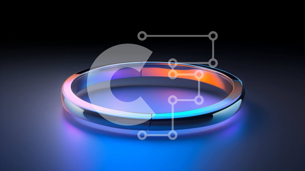 Intra Συλλεκτικό Ξύλινο Παζλ Plywood  4mm - Πολύχρωμο λαμπερό δαχτυλίδι σε μαύρο φόντο Σε Ξύλινο Κουτί - Διαστάσεις Puzzle: 10x10 cm – 25 κομμάτια