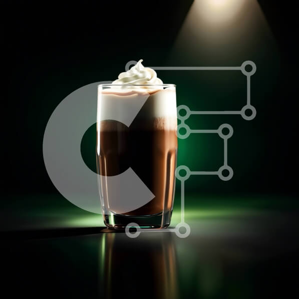 Σετ των 2 Intra Συλλεκτικό Ξύλινο Παζλ Plywood  4mm - Δελεαστική εικόνα ενός Milkshake σοκολάτας με σαντιγί Σε Ξύλινο Κουτί - Διαστάσεις: 10x10 cm – 25 κομμάτια