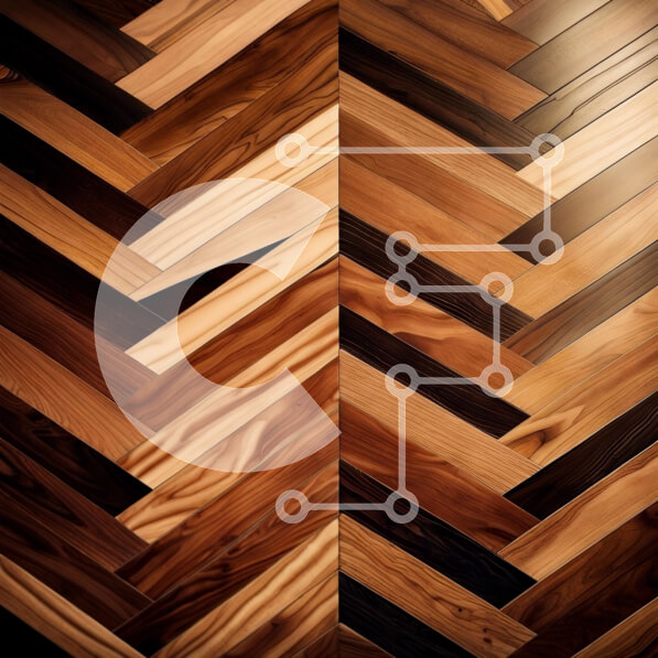 Intra Συλλεκτικό Ξύλινο Παζλ Plywood  4mm - Εκπληκτική κινηματογράφηση σε πρώτο πλάνο ενός καλά συντηρημένου ξύλινου δαπέδου από σκούρο καφέ ψαροκόκκαλο Σε Ξύλινο Κουτί - Διαστάσεις Puzzle: 10x10 cm – 25 κομμάτια