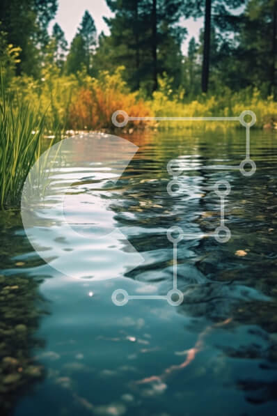 Σετ των 2 Intra Συλλεκτικό Ξύλινο Παζλ Plywood  4mm - Γραφικό ρεύμα σε ένα καταπράσινο δάσος Σε Ξύλινο Κουτί - Διαστάσεις: 10x10 cm – 25 κομμάτια