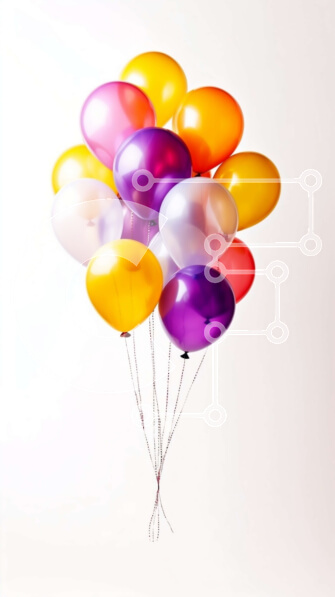 Intra Συλλεκτικό Ξύλινο Παζλ Plywood  4mm - Πολύχρωμα μπαλόνια που επιπλέουν στον αέρα - Φωτογραφία Αρχείου Σε Ξύλινο Κουτί - Διαστάσεις Puzzle: 10x10 cm – 25 κομμάτια