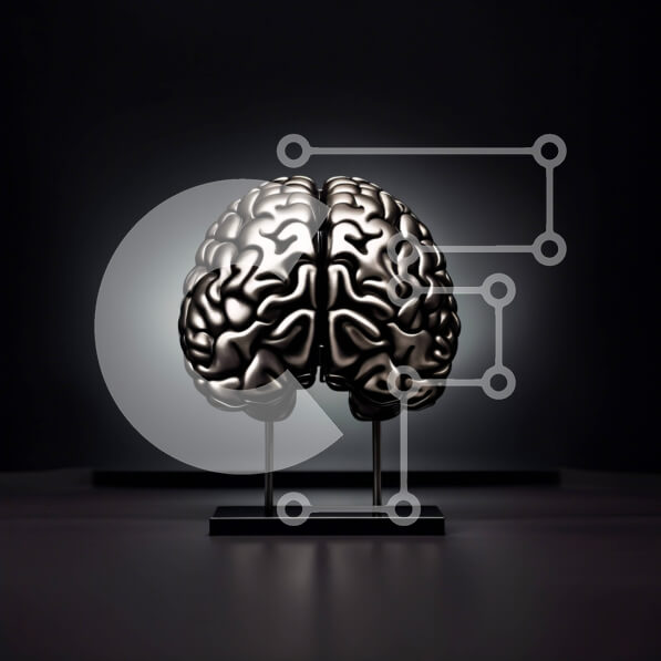 Intra Συλλεκτικό Ξύλινο Παζλ Plywood  4mm - Κομψό και μοντέρνο τρισδιάστατο μοντέλο ανθρώπινου εγκεφάλου Σε Ξύλινο Κουτί - Διαστάσεις Puzzle: 10x10 cm – 25 κομμάτια