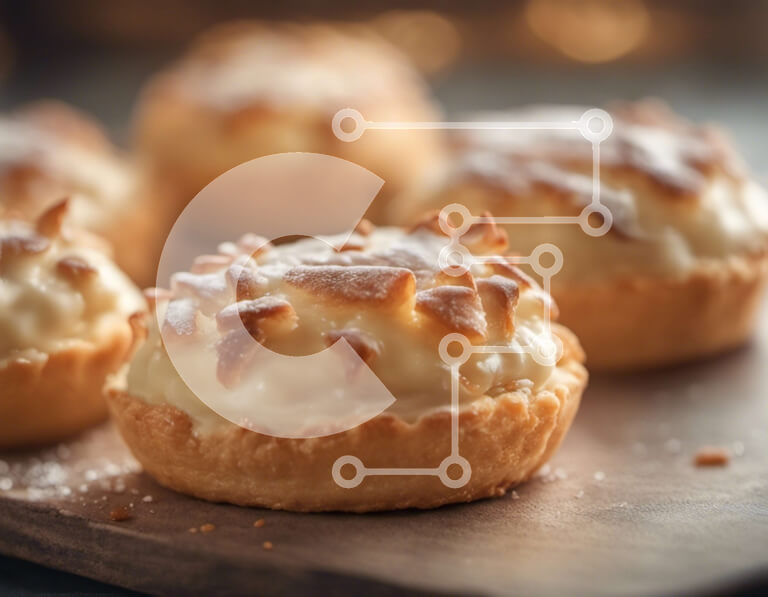 Σετ των 2 Intra Συλλεκτικό Ξύλινο Παζλ Plywood  4mm - Διάφορα φρεσκοψημένα αρτοσκευάσματα σε ξύλινη σανίδα Σε Ξύλινο Κουτί - Διαστάσεις: 10x10 cm – 25 κομμάτια