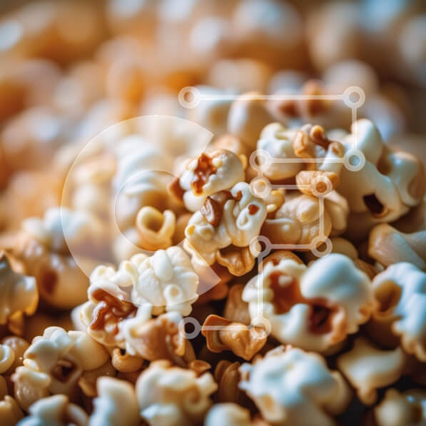 Σετ των 2 Intra Συλλεκτικό Ξύλινο Παζλ Plywood  4mm - Νόστιμη εικόνα του ποπ κορν σε ένα μπολ Σε Ξύλινο Κουτί - Διαστάσεις: 10x10 cm – 25 κομμάτια