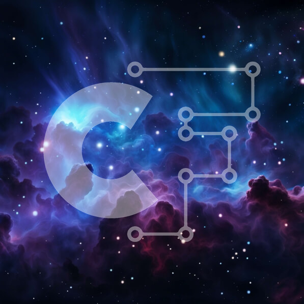 Intra Συλλεκτικό Ξύλινο Παζλ Plywood  4mm - Εκπληκτική εικόνα ενός νεφελώματος στο διάστημα με μωβ, μπλε και ροζ χρώματα Σε Ξύλινο Κουτί - Διαστάσεις Puzzle: 10x10 cm – 25 κομμάτια