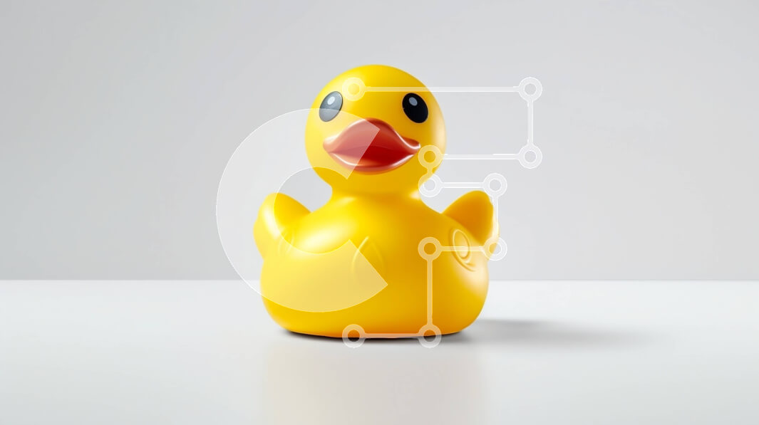 Intra Συλλεκτικό Ξύλινο Παζλ Plywood  4mm - Αξιολάτρευτη εικόνα μιας κίτρινης λαστιχένιας πάπιας σε μια λευκή επιφάνεια Σε Ξύλινο Κουτί - Διαστάσεις: 10x10 cm – 25 κομμάτια