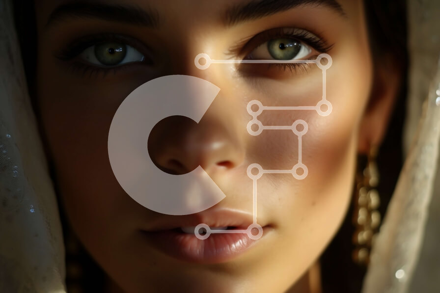 Intra Συλλεκτικό Ξύλινο Παζλ Plywood  4mm - Όμορφη εικόνα γυναίκας με μακριά σγουρά καστανά μαλλιά Σε Ξύλινο Κουτί - Διαστάσεις Puzzle: 10x10 cm – 25 κομμάτια