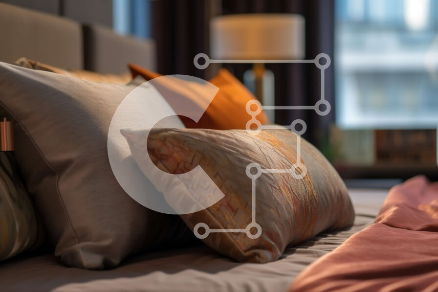 Intra Συλλεκτικό Ξύλινο Παζλ Plywood  4mm - Άνετο κρεβάτι με πολλά μαξιλάρια και κουβέρτες Σε Ξύλινο Κουτί - Διαστάσεις Puzzle: 10x10 cm – 25 κομμάτια