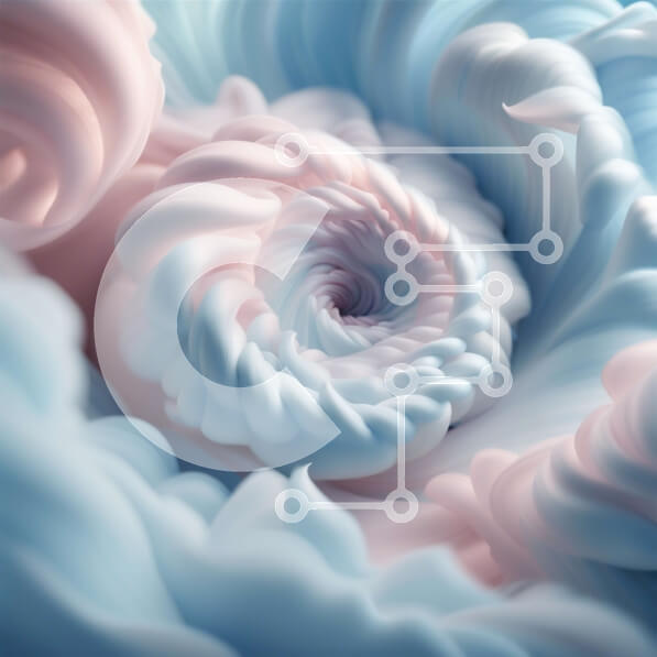 Intra Συλλεκτικό Ξύλινο Παζλ Plywood  4mm - Όμορφη εικόνα ενός ροζ και μπλε λουλουδιού με στροβιλιζόμενο σχέδιο Σε Ξύλινο Κουτί - Διαστάσεις: 10x10 cm – 25 κομμάτια