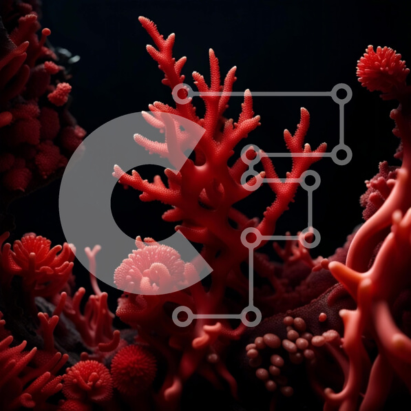 Intra Συλλεκτικό Ξύλινο Παζλ Plywood  4mm - Εκπληκτική εικόνα ενός κόκκινου κοραλλιογενούς υφάλου με διακλαδώσεις, πλάκες και κοράλλια μανιταριών Σε Ξύλινο Κουτί - Διαστάσεις: 10x10 cm – 25 κομμάτια