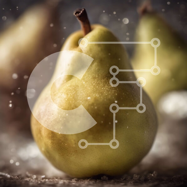 Σετ των 2 Intra Συλλεκτικό Ξύλινο Παζλ Plywood  4mm - Δύο αχλάδια σε ένα τραπέζι με σταγόνες νερού Σε Ξύλινο Κουτί - Διαστάσεις: 10x10 cm – 25 κομμάτια