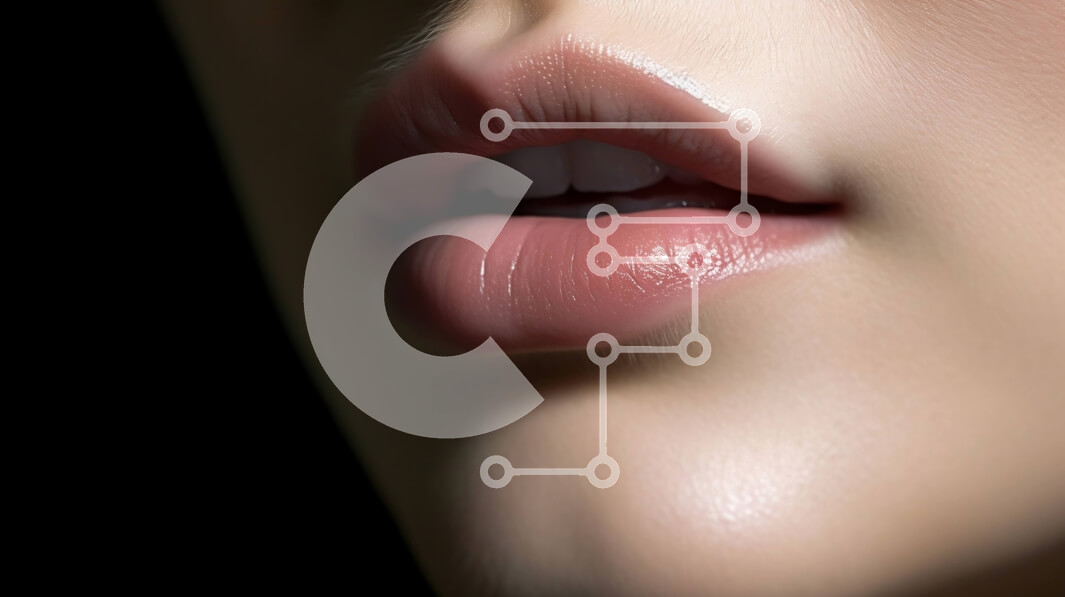 Intra Συλλεκτικό Ξύλινο Παζλ Plywood  4mm - Κοντινό πλάνο του γυναικείου προσώπου με έντονο ροζ κραγιόν και μακριές βλεφαρίδες Σε Ξύλινο Κουτί - Διαστάσεις Puzzle: 10x10 cm – 25 κομμάτια