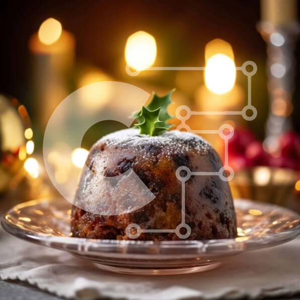 Σετ των 2 Intra Συλλεκτικό Ξύλινο Παζλ Plywood  4mm - Λαχταριστό κέικ με ζάχαρη άχνη και κεράσι από πάνω Σε Ξύλινο Κουτί - Διαστάσεις: 10x10 cm – 25 κομμάτια